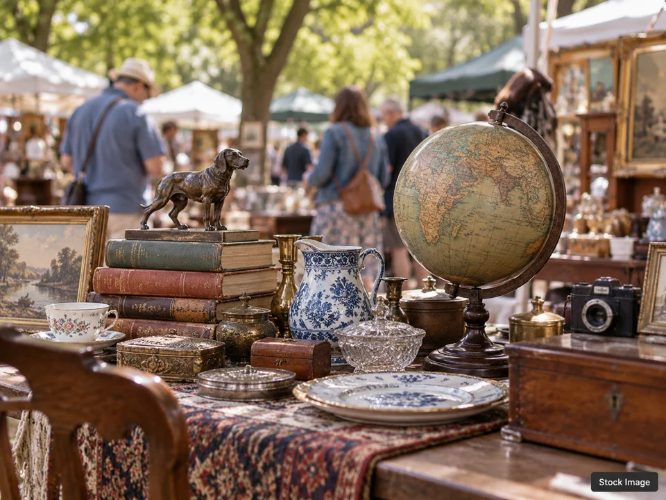 The Ticking Tent at High Point Market: Antique & Vintage Fairs in High Point, North Carolina (flea market scene)