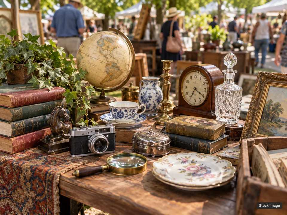 McKinney Fall Trade Days: Antique & Vintage Fairs in McKinney, Texas (vintage/retro market scene)