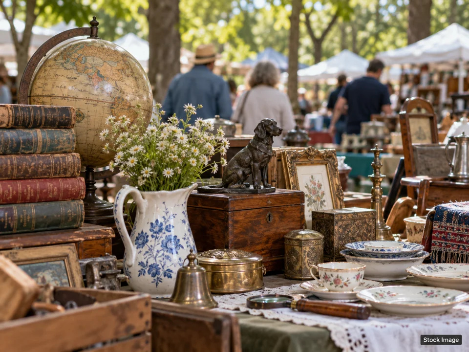 Vintage & Antiques Sale: Antique & Vintage Fairs in Palisades, New York (flea market scene)