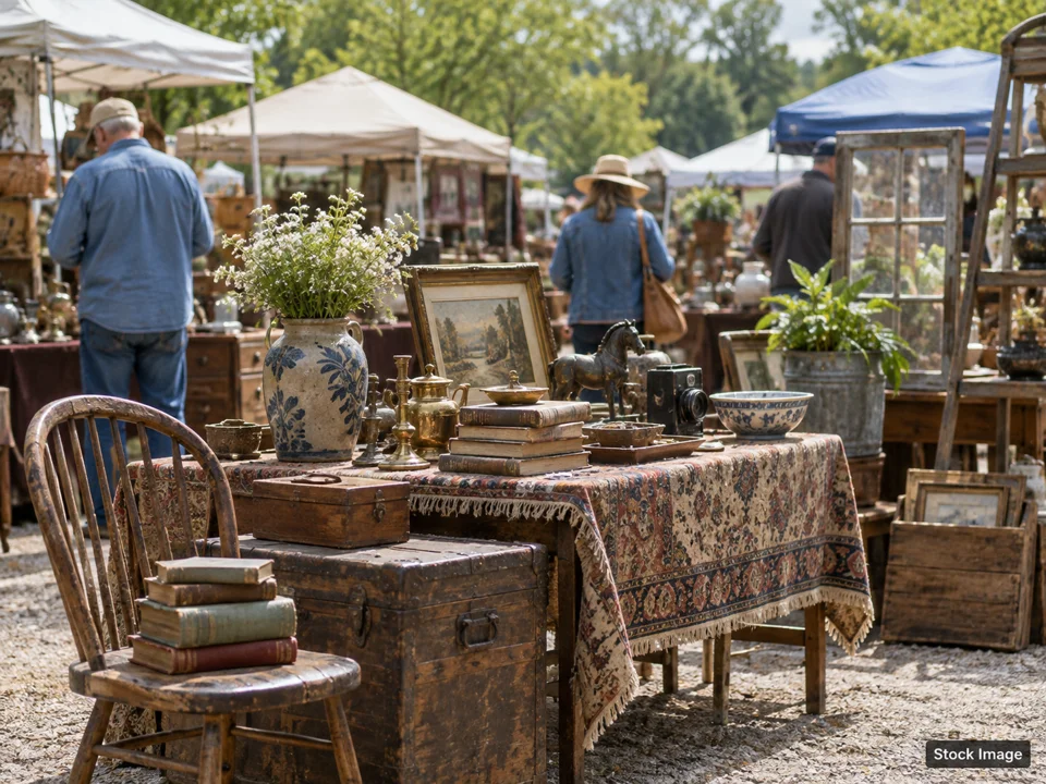 Battle of Camp Wildcat Reenactment: Antique & Vintage Fairs in Laurel County, Kentucky (swap meet scene)
