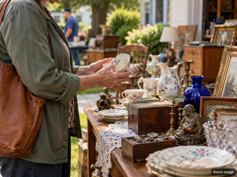 Frank V Marina Everything Flea & Collectible Market (rain date make up): Antique & Vintage Fairs in Kearny, New Jersey (estate-sale trail scene)