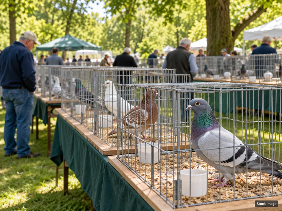 Missouri State Poultry Association Fall Show: Bird & Poultry Shows in Sedalia, Missouri (pigeon scene)
