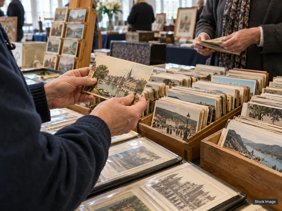 YWRC Fall Book Sale: Antiquarian Book, Paper & Ephemera Fairs in Des Moines, Iowa (postcards scene)