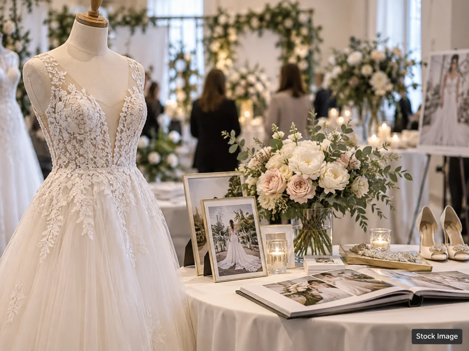 Elegant Bridal Show at Jacques Reception Center: Bridal & Wedding Expos in Middletown, New Jersey (wedding showcase scene)