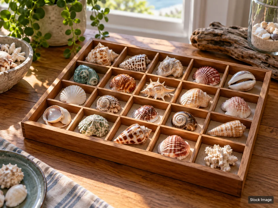 NTX Universe - Cards, Comics, Sneakers, Collectibles, and More: Multi-Category Collectible Expos in Dallas, Texas (polished shells in a specimen tray scene)