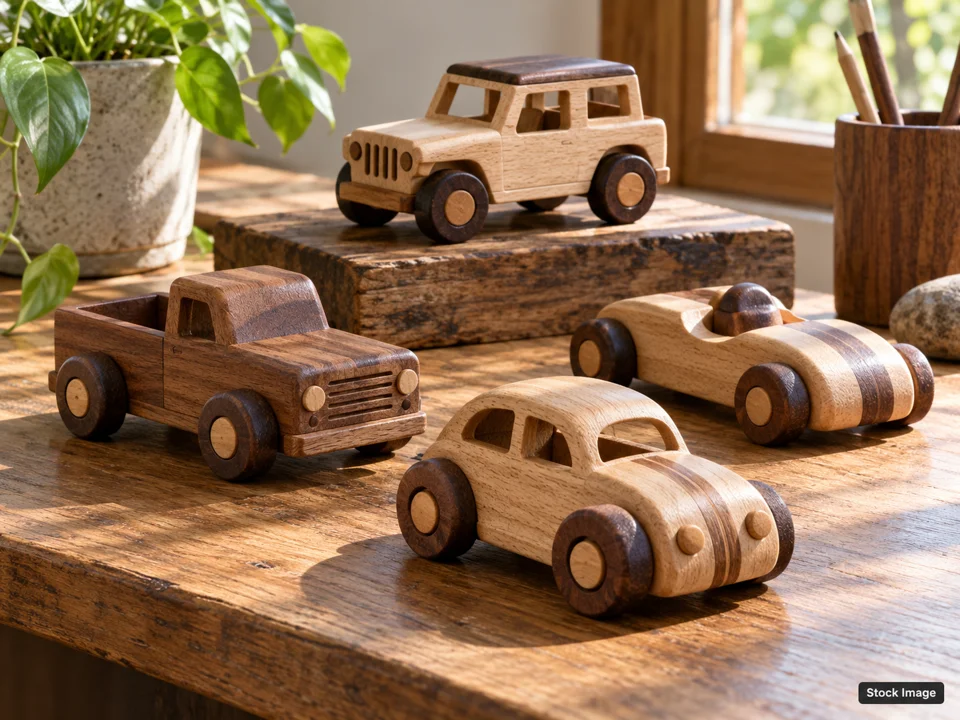 The Eclectic Chic Fall Card Show: Multi-Category Collectible Expos in Oneida, New York (unbranded miniature wooden cars scene)