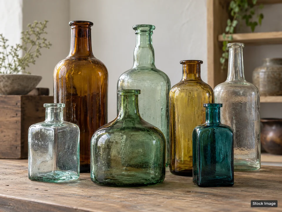 Mom and Pop Card Show: Fall Card Hunting Returns to Leander: Multi-Category Collectible Expos in Leander, Texas (unlabeled vintage glass bottles scene)