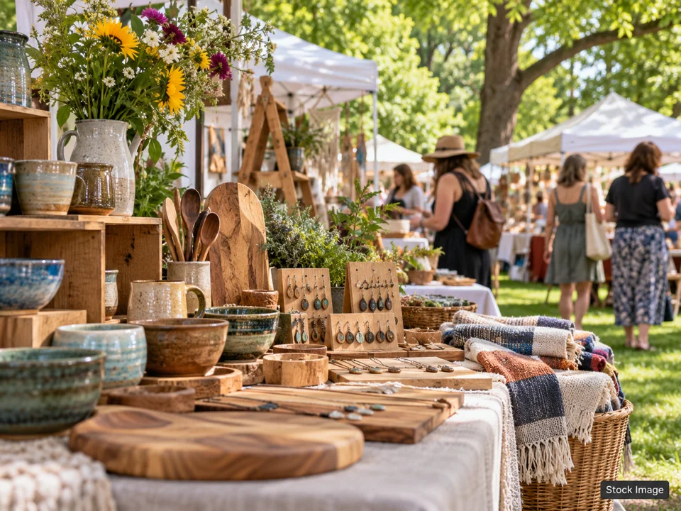Art Show & Artisan Market: Farmers & Artisan Markets in Lambertville, New Jersey (artisan market scene)