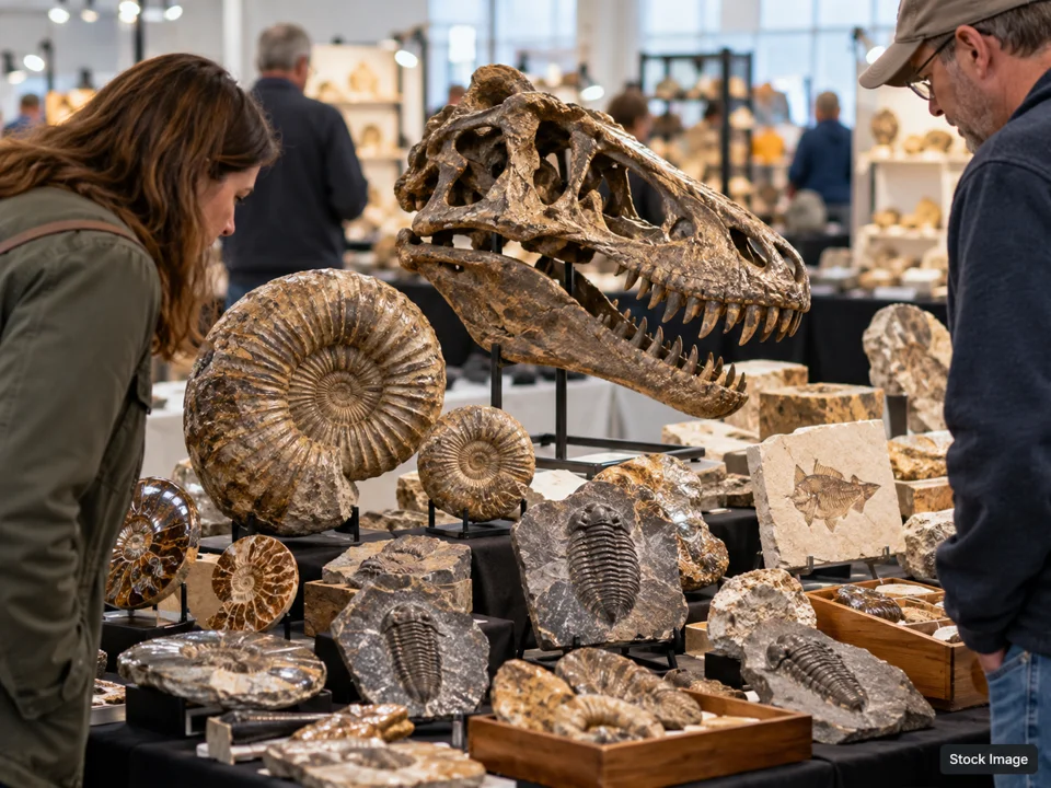 Central Ohio Mineral, Fossil, Gem & Jewelry Show: Gem, Mineral, Rock & Jewelry Shows in Columbus, Ohio (fossils scene)