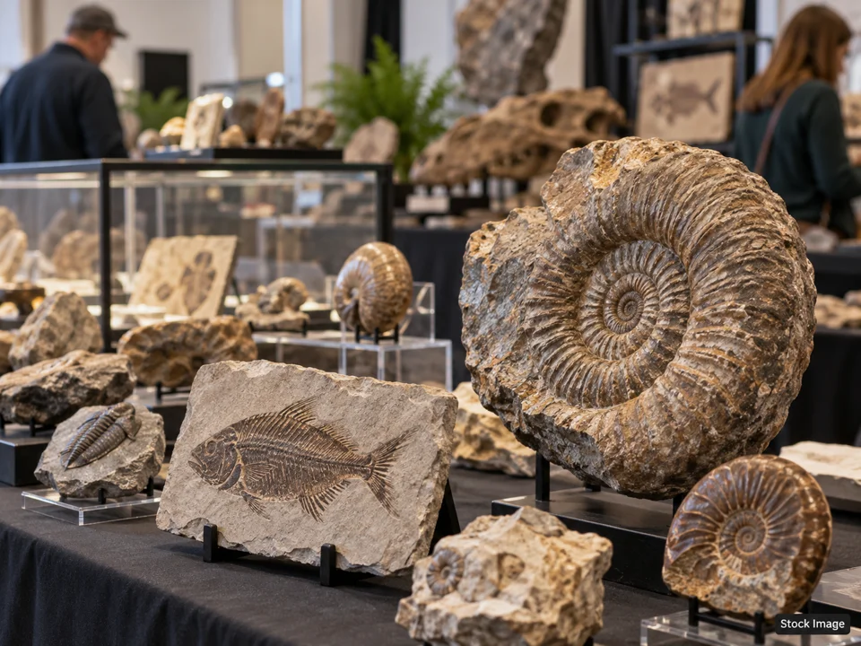 35th Annual KGMS Gem, Mineral & Jewelry Show: Gem, Mineral, Rock & Jewelry Shows in Knoxville, Tennessee (fossils scene)