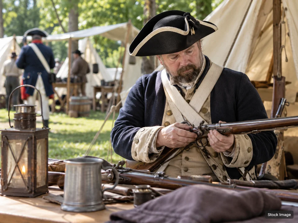 Real Time Revolution: Hold the Line for Liberty: Military, Militaria & Living-History Shows in Ticonderoga, New York (living history scene)