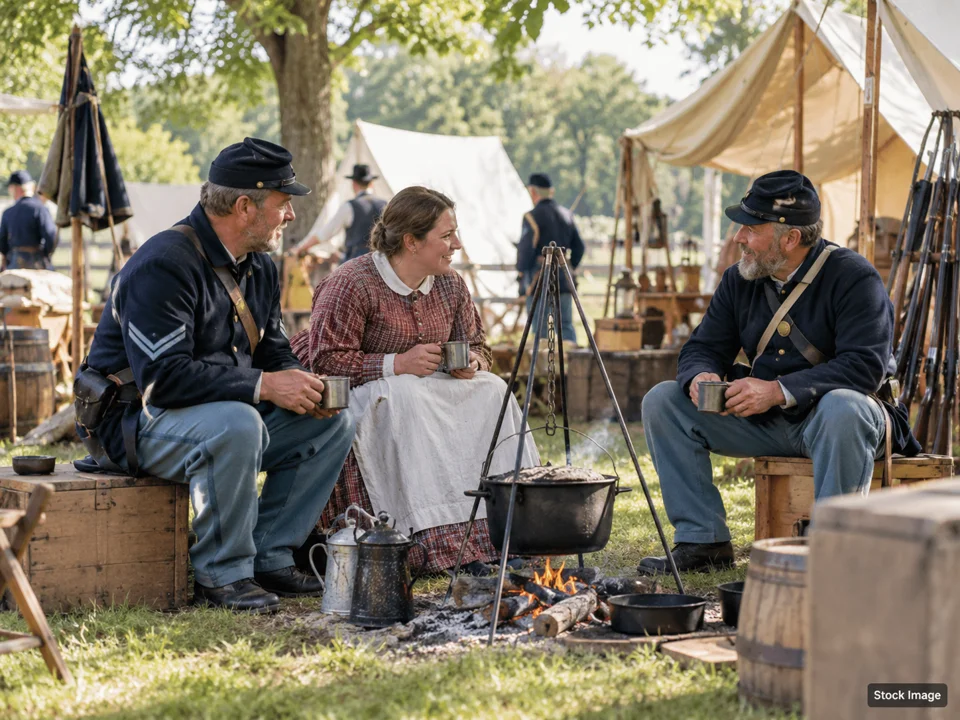 Ohio Valley Military Collector's Show: Military, Militaria & Living-History Shows in Wilmington, Ohio (living history scene)