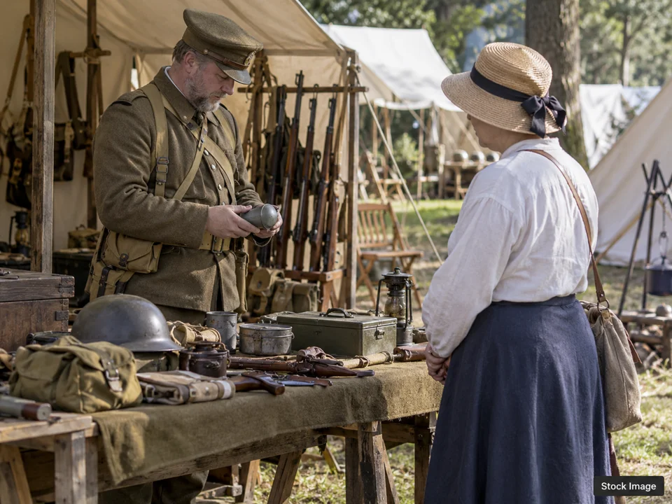 Wichita Militaria Collector's Club Fall Gun and Militaria Show: Military, Militaria & Living-History Shows in Wichita, Kansas (living history scene)