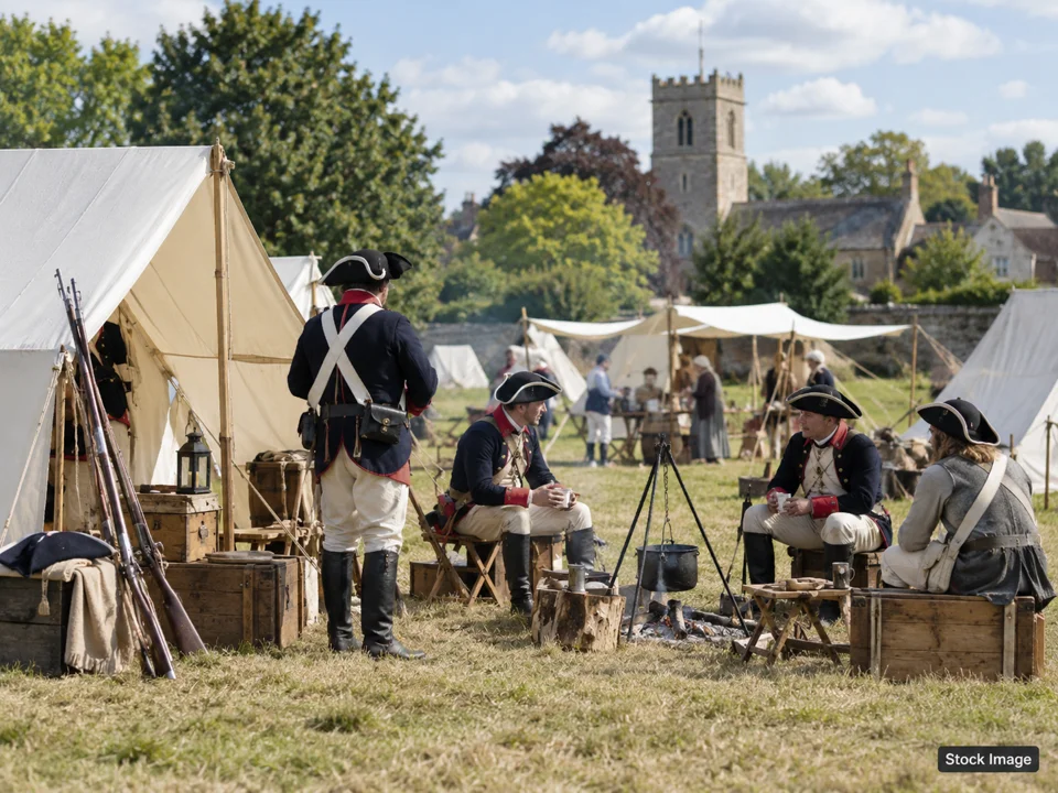 Old North State Antique Gun and Military Antiques Show: Military, Militaria & Living-History Shows in Raleigh, North Carolina (reenactment scene)