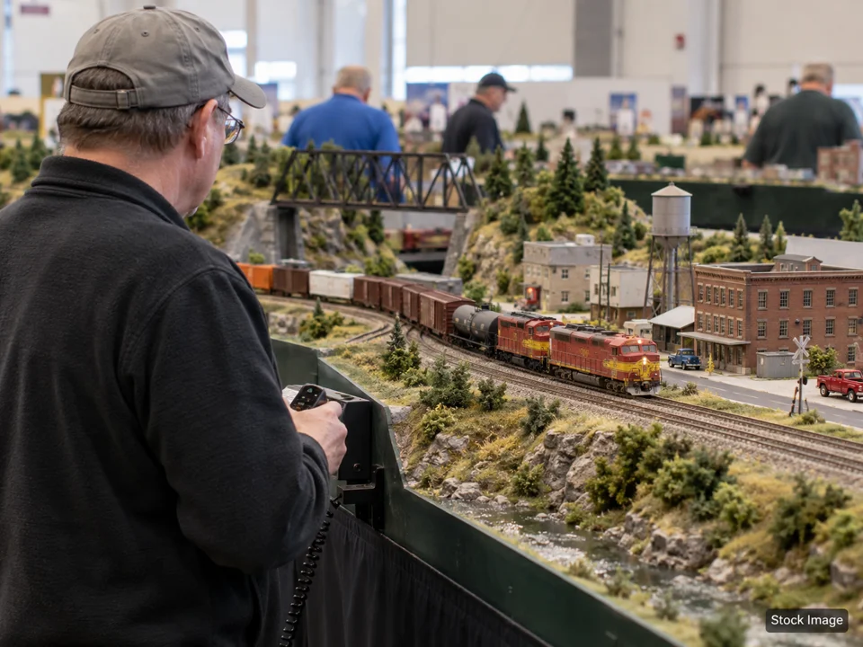 Eighth Annual NMRA Buckeye Division Train Show - Cambridge OH: Model Train Shows in Cambridge, Ohio (operating layout scene)