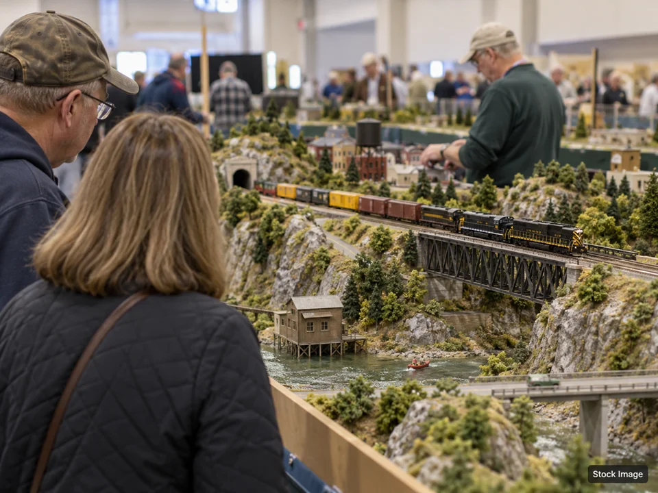 Roundhouse Gang Swap Meet: Model Train Shows (operating layout scene)