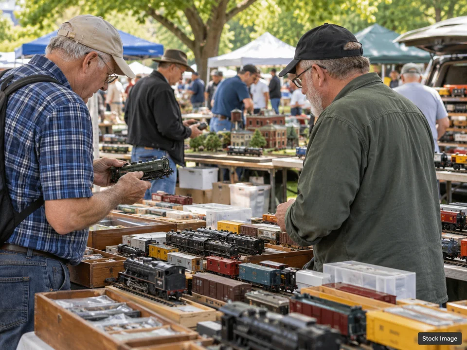 Santa Fe Depot Open House: Model Train Shows in Baldwin City, Kansas, Kansas (train meet/swap scene)