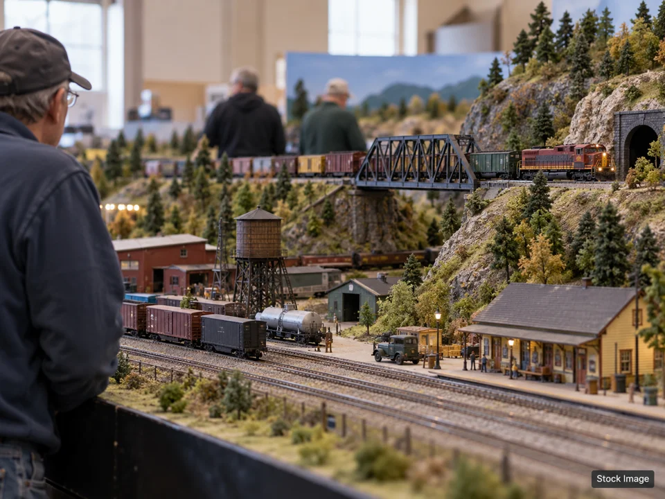 31st Annual MOVMRC Parkersburg Train Show: Model Train Shows in Parkersburg, West Virginia (operating layout scene)