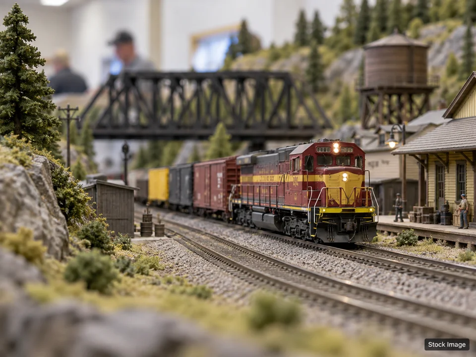 Crossroads of America Annual Railroadiana Train Show and Sale: Model Train Shows in Indianapolis, Indiana (model railroad scene)