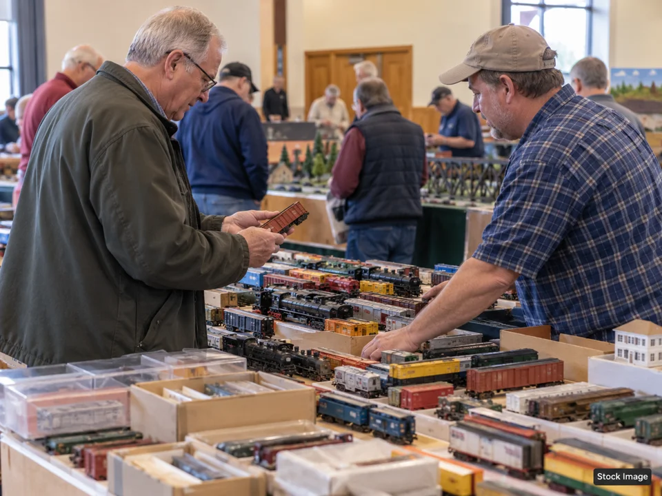 Local Loco Model Railroad Club Train Show: Model Train Shows in New Harmony, Indiana, Indiana (train meet/swap scene)