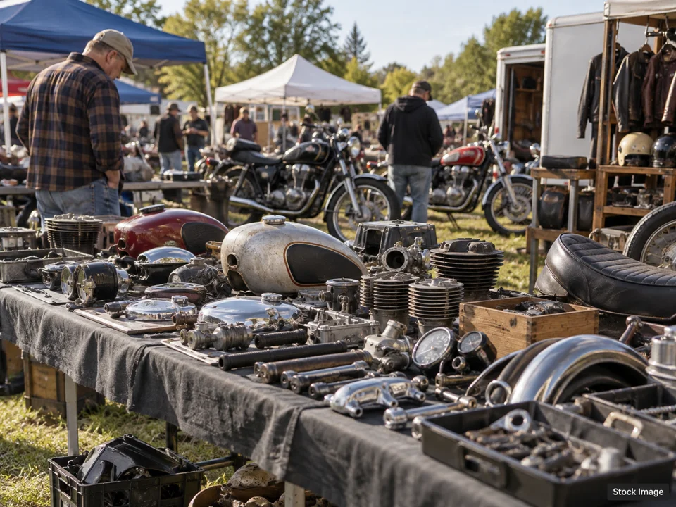 Texas Vintage Motorcycle Fandango: Motorcycle Shows, Rallies & Swaps in Fredericksburg, Texas (swap meet scene)
