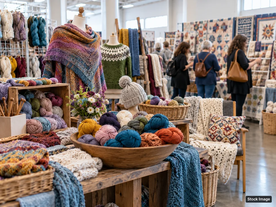 Quilt, Fiber & Needlework Shows — knitting/crochet scene