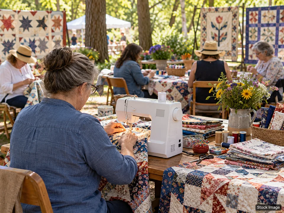 Quilting Legacies 3rd Annual Open House!: Quilt, Fiber & Needlework Shows in Fond du Lac, Wisconsin (sewing scene)