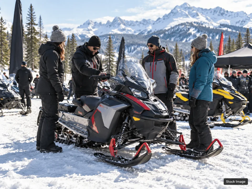 Adirondack Sports & Northeast Ski Expo: Ski, Snowmobile & Winter-Sports Expos in Saratoga Springs, New York (snowmobile scene)