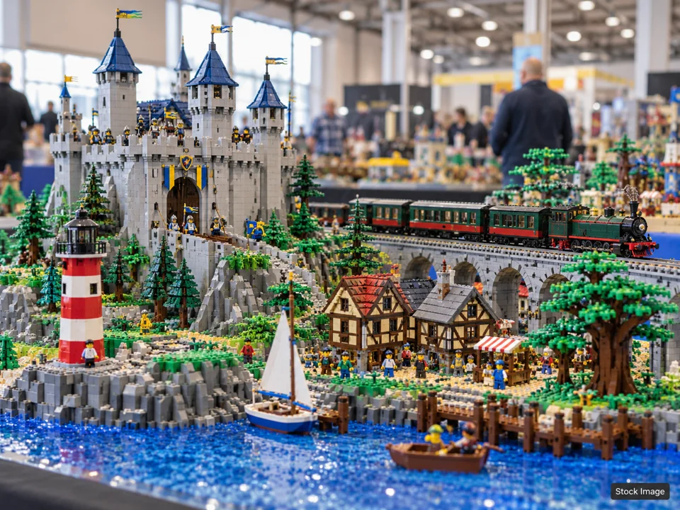 Halloween Hot Wheels Toy Show 2026: Toy Shows in Topeka, Kansas (unbranded construction-brick displays scene)