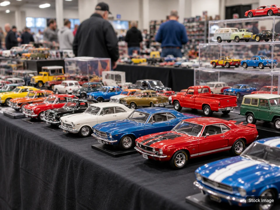 NJ Card Market: Toy Shows in Montclair, New Jersey (diecast scene)