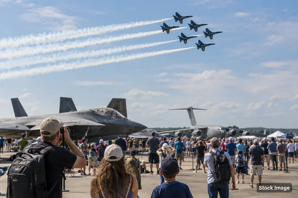 Airshow — airshow exhibits and activities scene