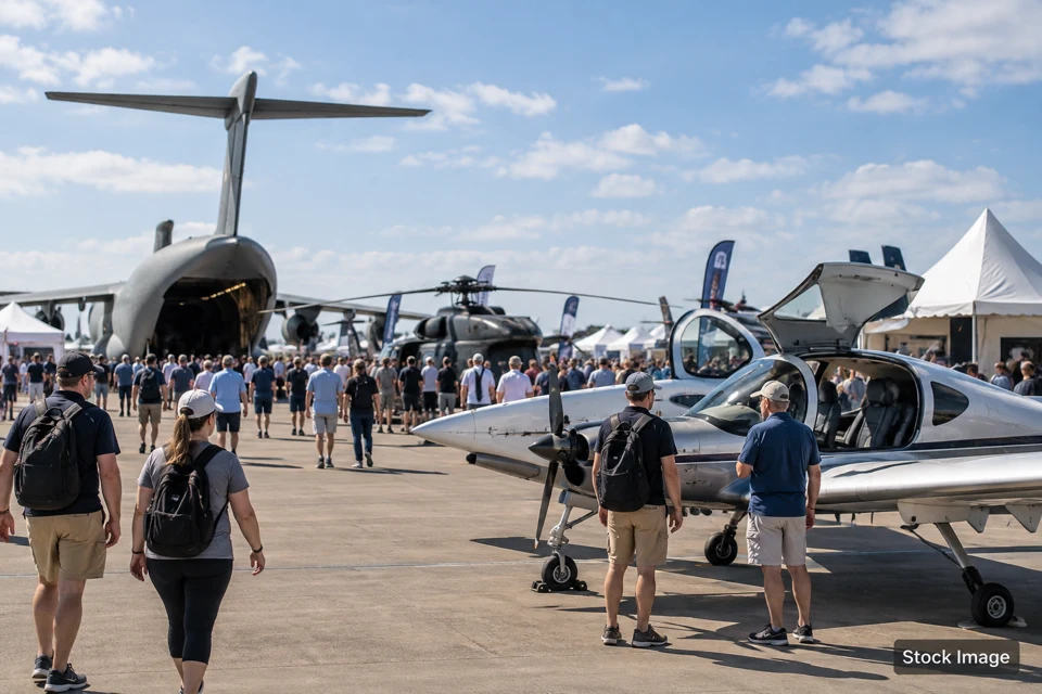 Aviation expo — aviation expo exhibits and activities scene