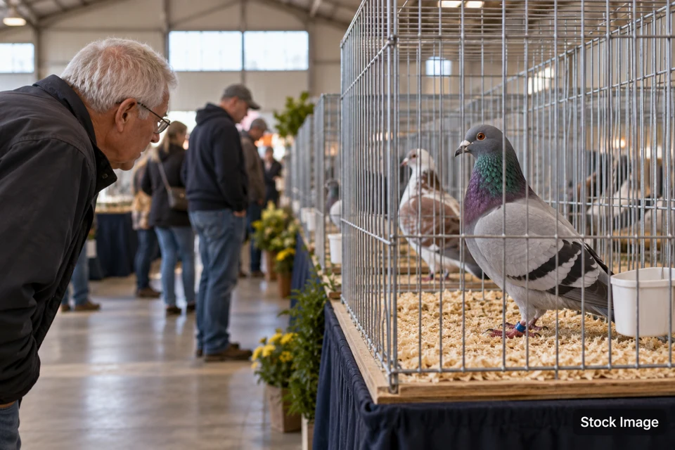 Pigeon — pigeon exhibits and activities scene