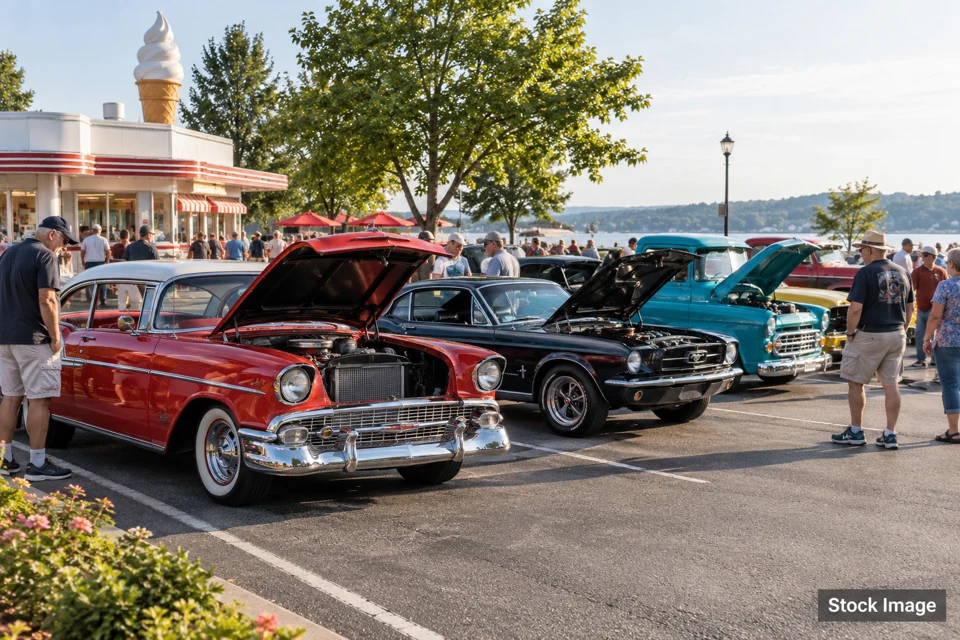 Classic & antique auto — classic & antique auto exhibits and activities scene