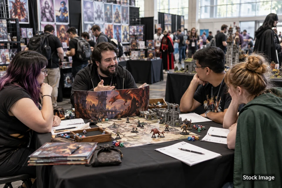 Tabletop & video gaming — tabletop & video gaming exhibits and activities scene