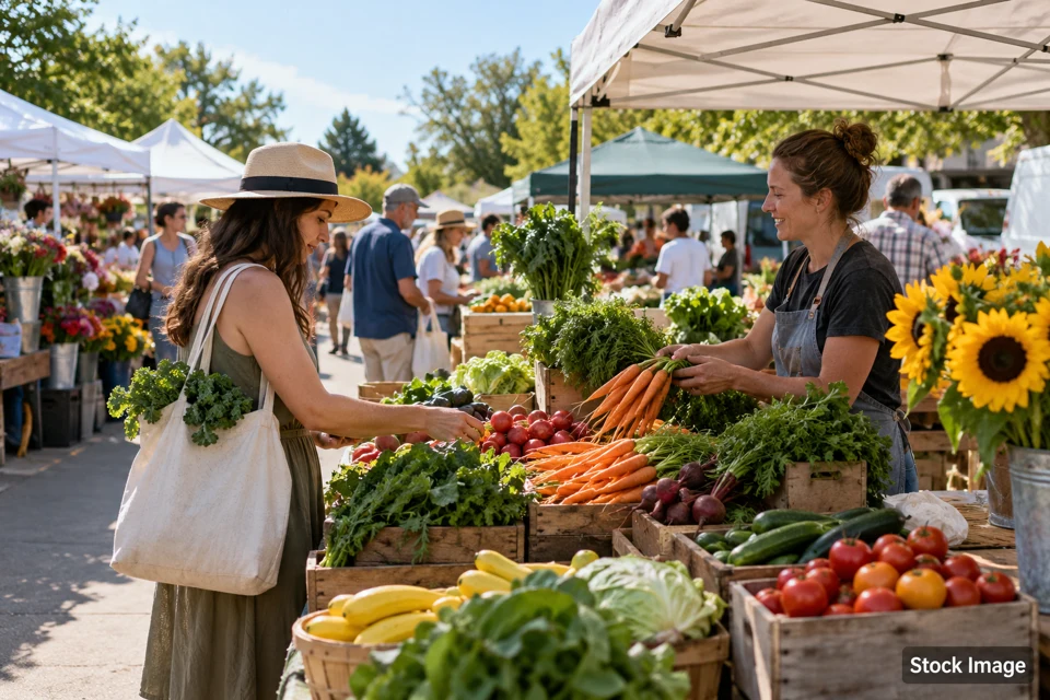Farmers market — farmers market exhibits and activities scene