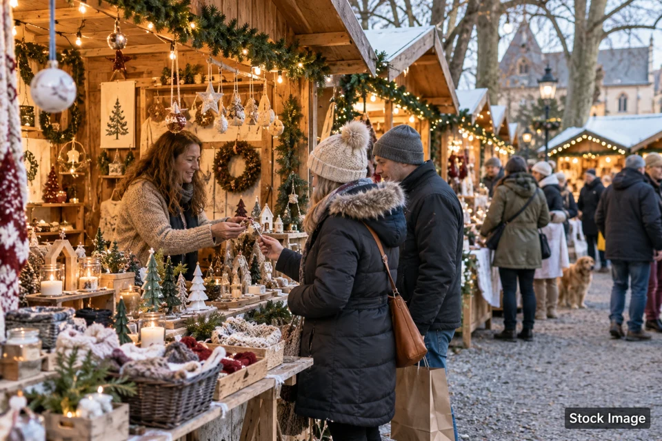Craft/gift fair — craft/gift fair exhibits and activities scene