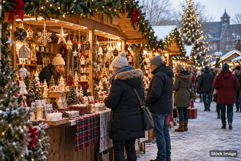 Holiday bazaar — holiday bazaar exhibits and activities scene