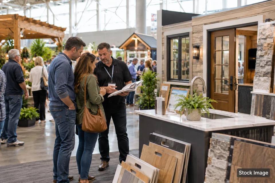 Home improvement — home improvement exhibits and activities scene