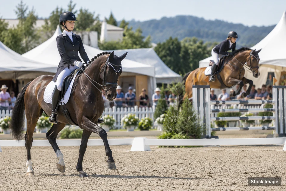 Dressage/jumping — dressage/jumping exhibits and activities scene