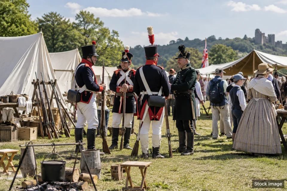 Reenactment — reenactment exhibits and activities scene