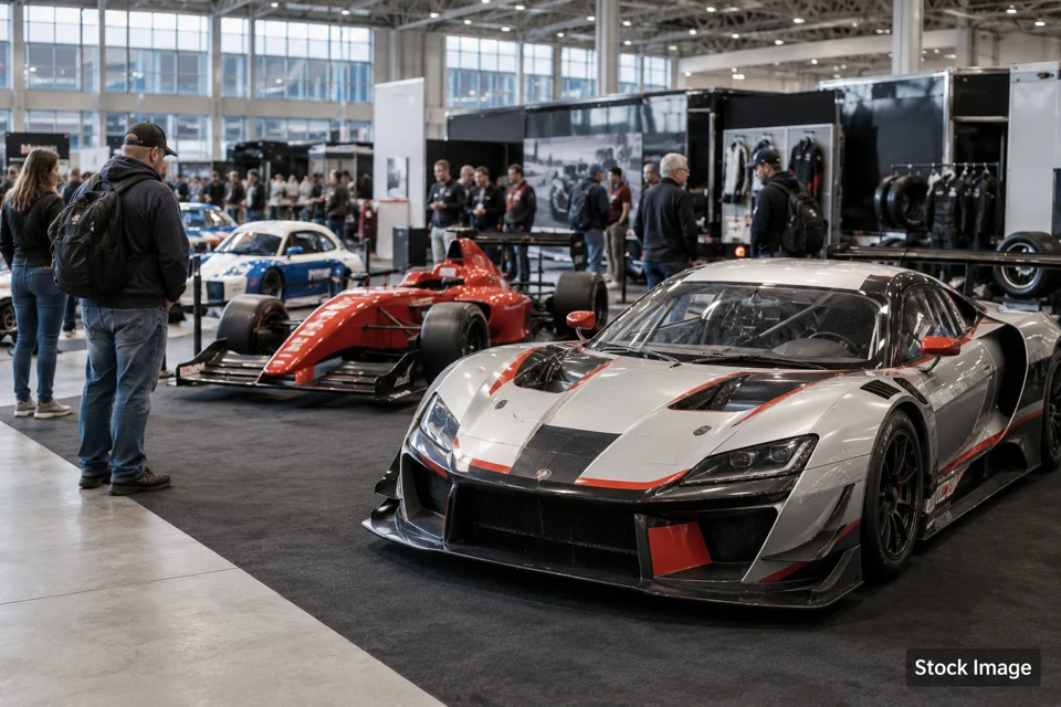 Race-car expo — race-car expo exhibits and activities scene