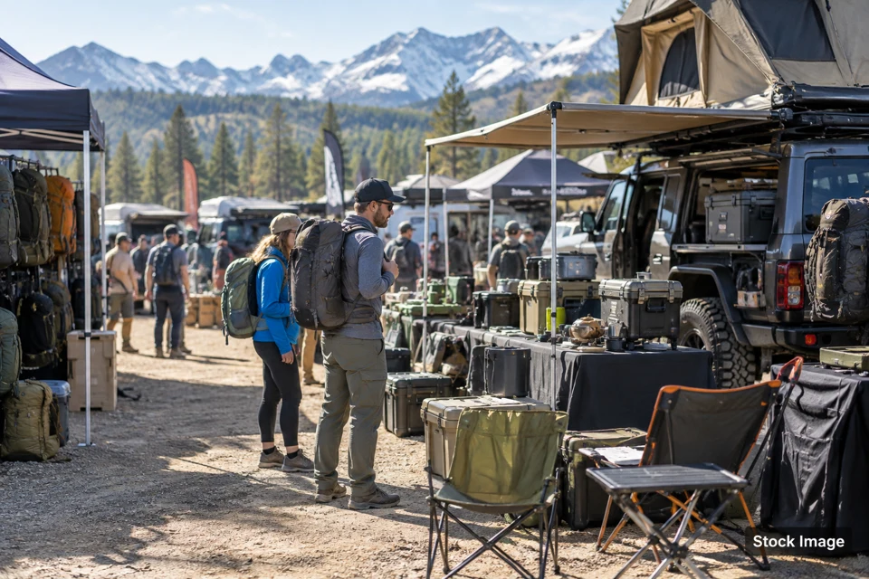 Outdoor gear — outdoor gear exhibits and activities scene