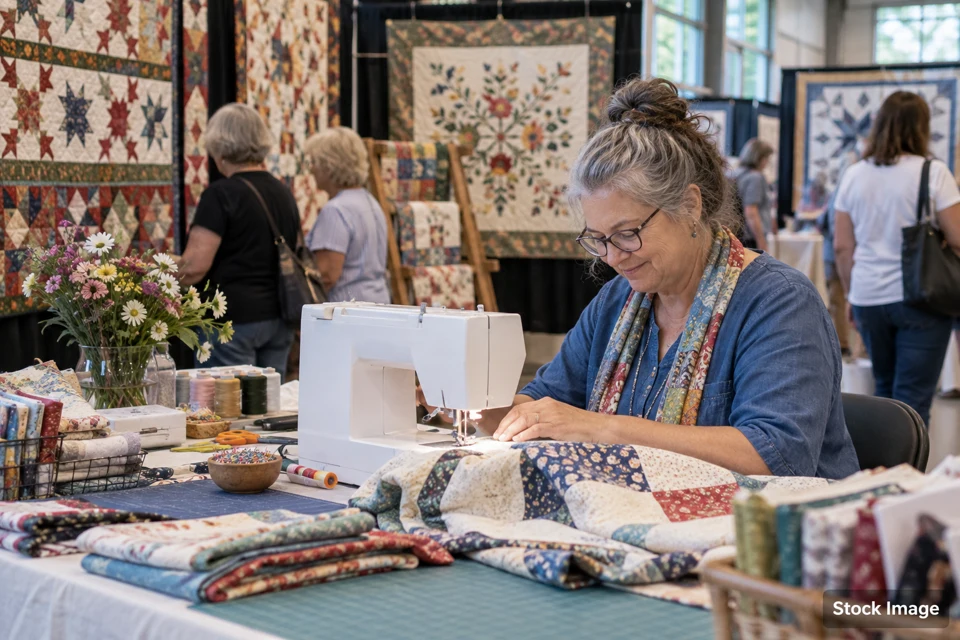 Sewing — sewing exhibits and activities scene