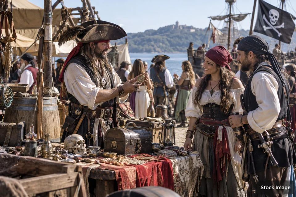 Pirate festival — pirate festival exhibits and activities scene