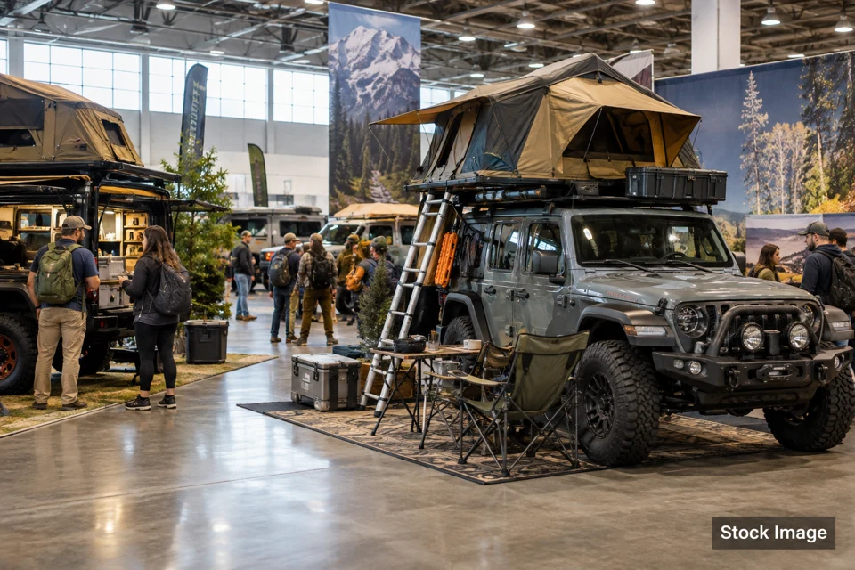 Overland/camping — overland/camping exhibits and activities scene