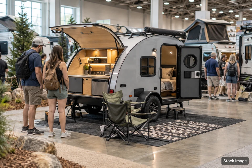 Teardrop/small trailer — teardrop/small trailer exhibits and activities scene