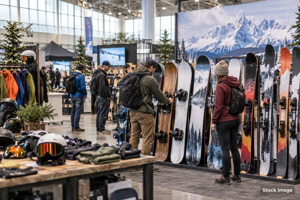 Ski/snowboard — ski/snowboard exhibits and activities scene
