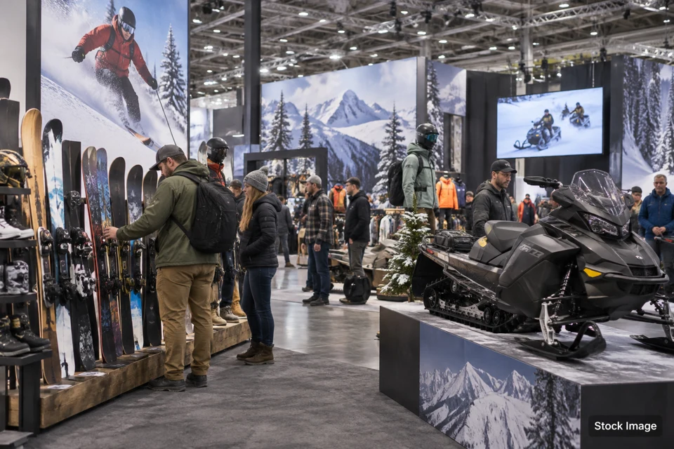 Winter sports — winter sports exhibits and activities scene