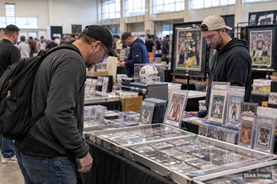 Sports cards — sports cards exhibits and activities scene